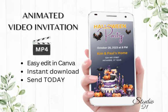 Download Digital Halloween Party Invitation - Art Collection