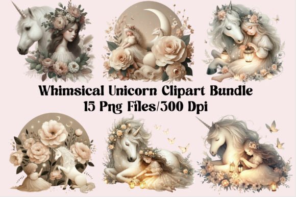 Download Whimsical Unicorn Clipart Bundle - Art Collection