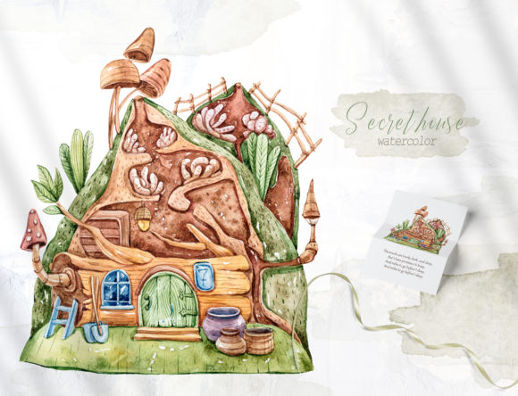 Download Watercolor Gnome House Clipart - Art Collection