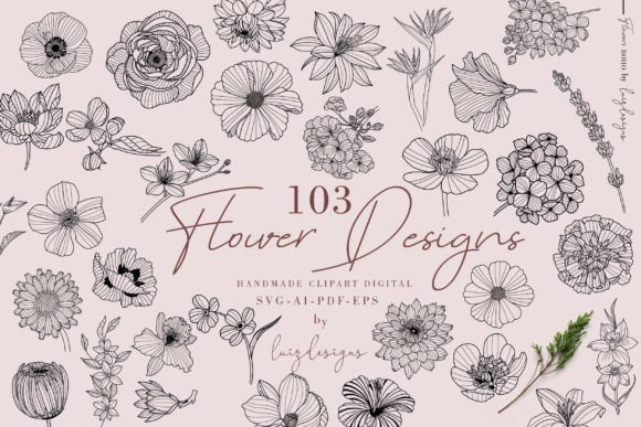 Download 103 Botanical Svg Clipart Wildflower Svg - Art Collection