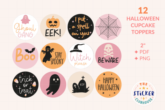 Download Printable Halloween Cupcake Toppers Part - Art Collection