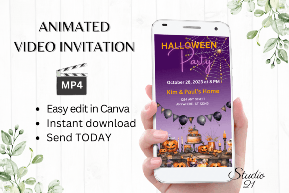 Download Digital Halloween Party Invitation - Art Collection