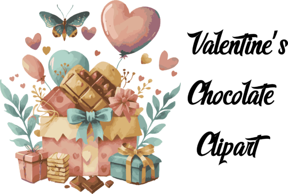 Download Valentine's Watercolor Gift Clipart - Art Collection