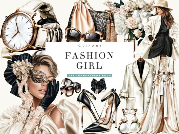 Download Fashion Girl Clipart Bundle - Art Collection