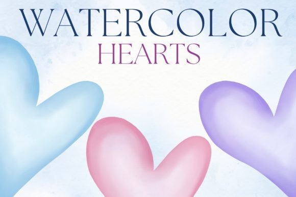 Download Watercolor Hearts - Art Collection