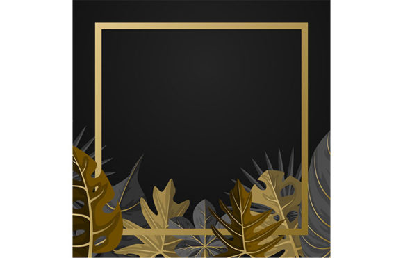 Download Square Golden Tropical Plant Summer Leaf - Golden Collection