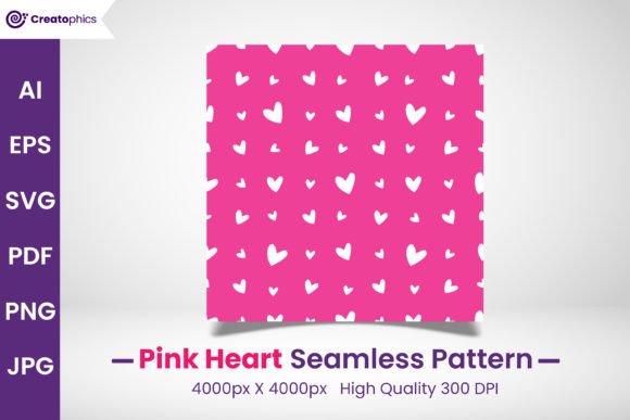 Download Pink Seamless Heart Pattern and Paper - Art Collection