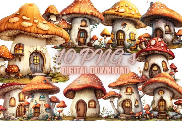 Download Mushroom House Clipart, PNG 6S-9 - Art Collection