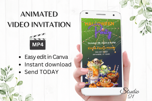 Download Digital Halloween Party Invitation - Art Collection