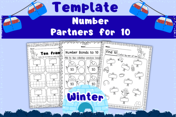 Download Winter Template Number Partners for 10 - Art Collection