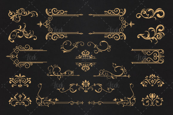 Download 18 Variant Vintage Border Ornament - Vintage border Collection