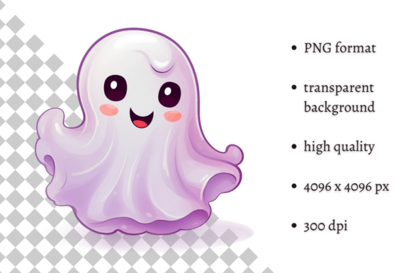 Download Pastel Pink Halloween Cute Ghost Clipart - Art Collection