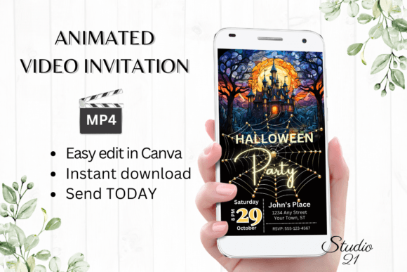 Download Digital Halloween Party Invitation - Art Collection