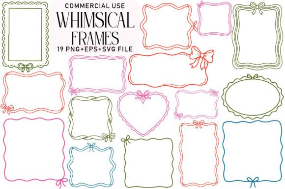 Download Whimsical Frames Doodle Clipart Bundle - Art Collection