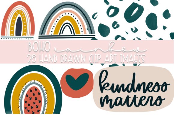 Download Boho Rainbows Clip Art - Art Collection