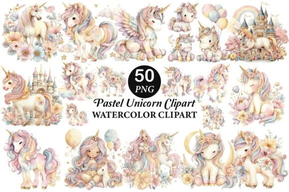 Download Pastel Unicorn Clipart - Art Collection