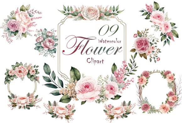 Download Pink Roses Watercolor Flower Clipart - Art Collection