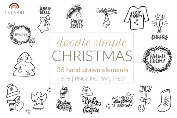 Download Christmas Doodle Svg, Xmas Clipart Svg - Art Collection