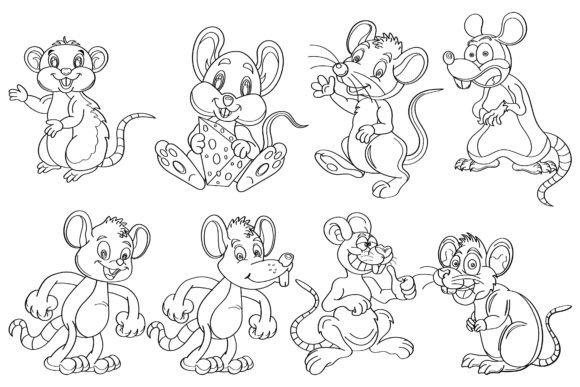 Download Rat Clip Art Digital Stamp Set-2. - Art Collection