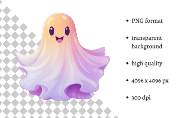 Download Pastel Pink Halloween Cute Ghost Clipart - Art Collection