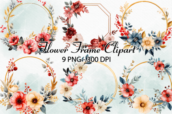 Download Watercolor Flower Frame Clipart - Art Collection