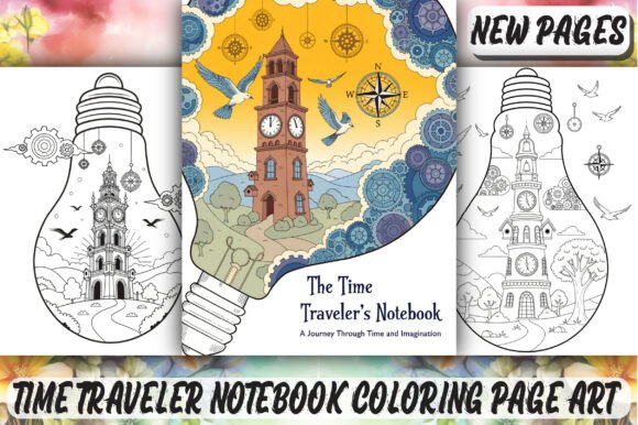 Download Time Traveler Notebook Coloring Page Art - Art Collection