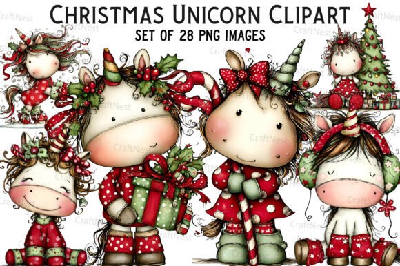 Download Christmas Unicorn Clipart - Art Collection