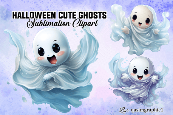 Download Cute Ghost Clipart, Watercolor Clipart - Art Collection