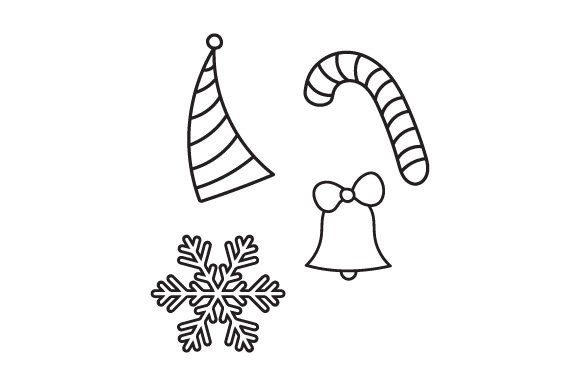 Download Christmas Line Art Doodles - Art Collection
