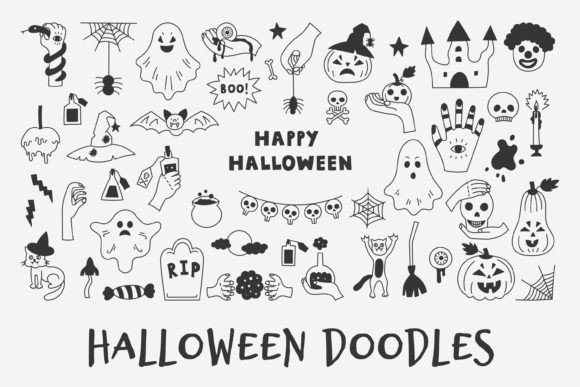 Download Halloween Doodles PNG Clipart - Art Collection