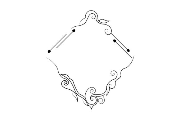 Download Floral Outline Vector Border Frame - Line Collection