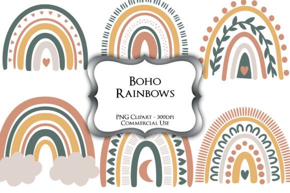 Download Boho Rainbows PNG Clipart Graphics - Art Collection