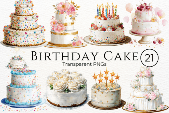 Download Birthday Cake Watercolor Clipart - Art Collection
