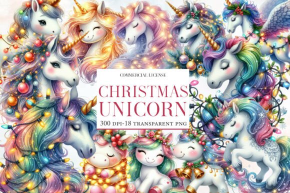 Download Christmas Unicorn Clipart - Art Collection