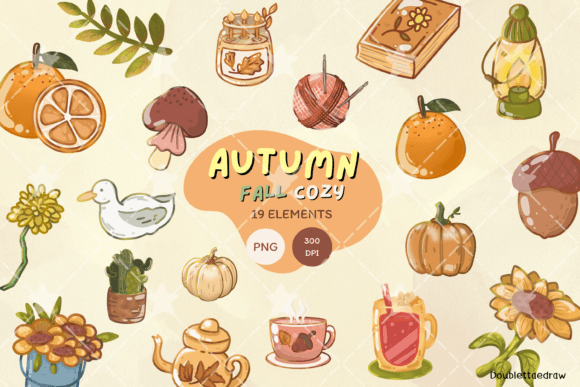 Download Autumn Vibes PNG Clipart Set - Art Collection