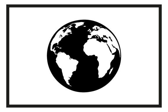 Download Globe Silhouette Black and White Clipart - Art Collection
