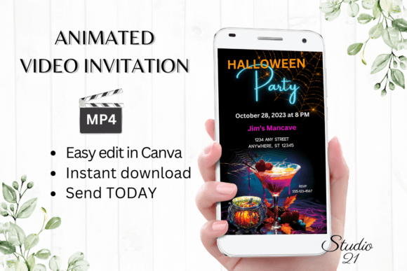 Download Digital Halloween Party Invitation - Art Collection