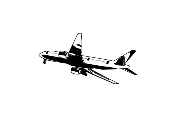 Download Airplane Icon in Black and White Clipart - Art Collection