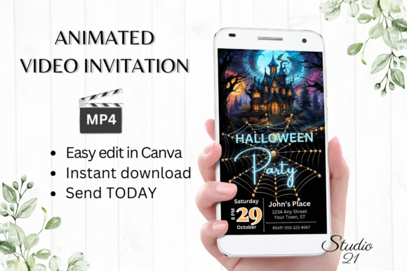 Download Digital Halloween Party Invitation - Art Collection