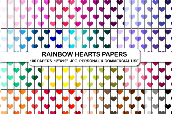 Download Hearts Digital Papers JPG Heart Pattern - Art Collection