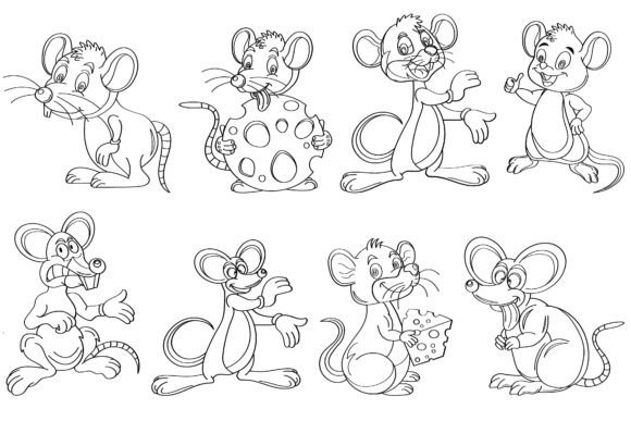 Download Rat Clip Art Digital Stamp Set-1. - Art Collection