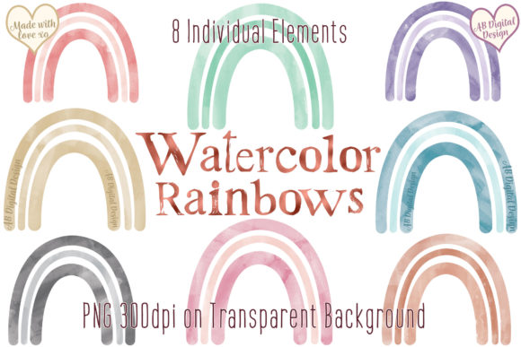 Download Boho Rainbows Baby Nursery Clipart - Art Collection