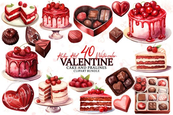Download Valentines Day Cakes &amp; Pralines Boutique - Line Collection