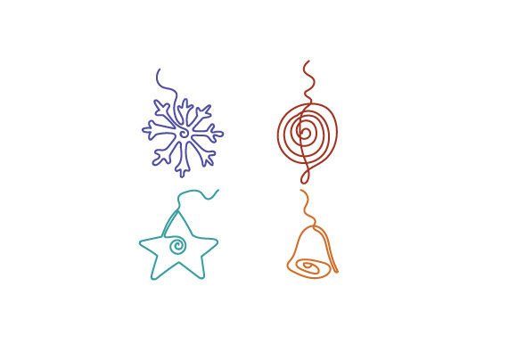 Download Christmas Line Art Doodles - Art Collection