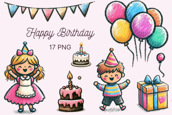 Download Crayon Birthday Clipart Doodles PNG - Art Collection
