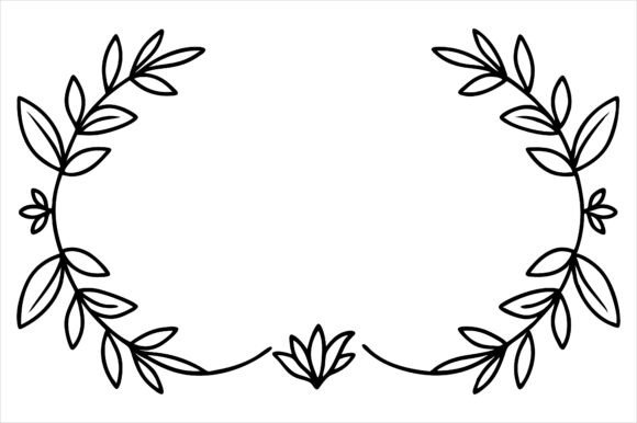 Download Floral Line Art Border Design - Art Collection
