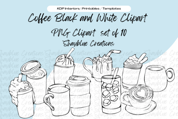Download Coffee Black and White Clipart Doodles - Art Collection