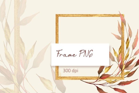 Download Golden Frame PNG | Frame with Leaves - Golden Collection