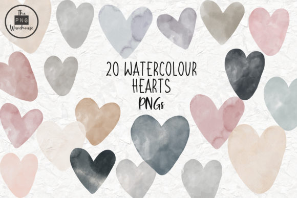 Download Watercolour Hearts PNGs - Art Collection