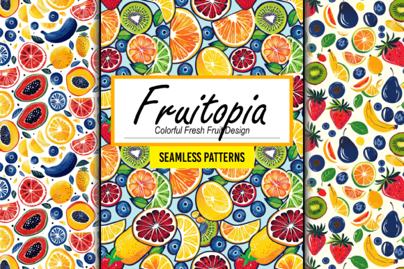 Download Colorful Fresh Fruit Pattern Design Art - Art Collection